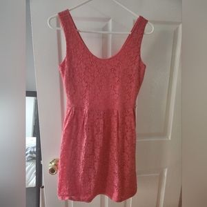 Guess Coral Mini Dress With Back Cutout (Size M)